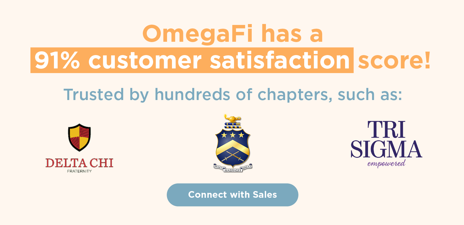 OmegaFi has a 9/10 customer satisfaction score and is trusted by top chapters! Click here to get a demo of the top fraternity and sorority recruitment software.